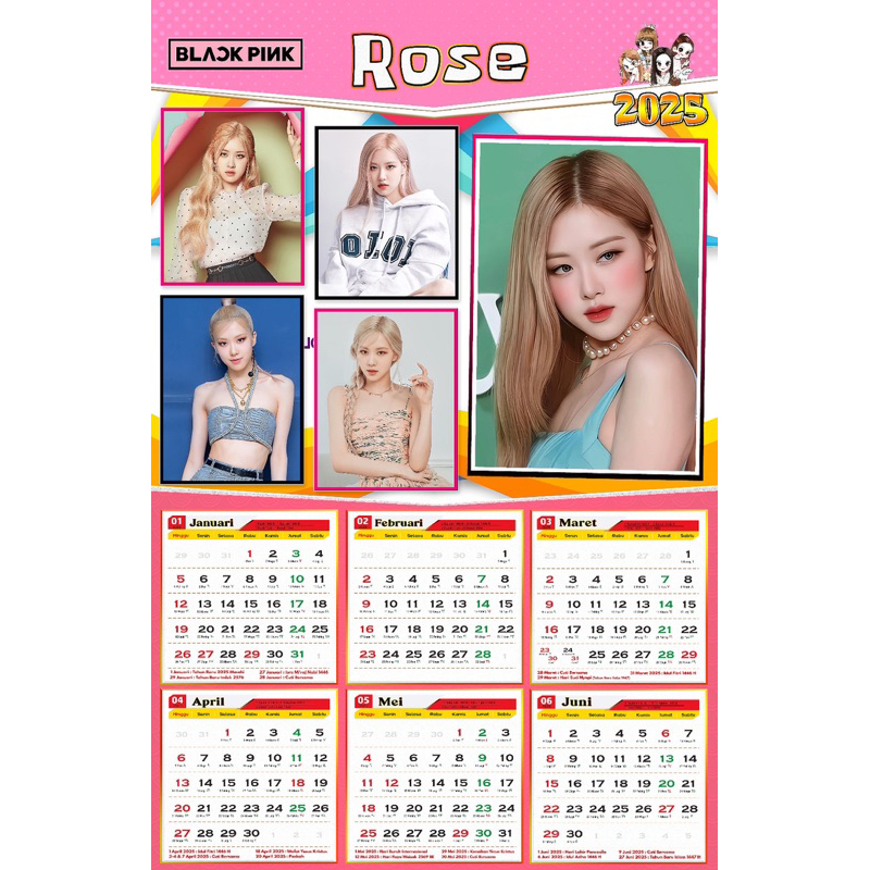 

kalender tahun 2025 tema Blackpink