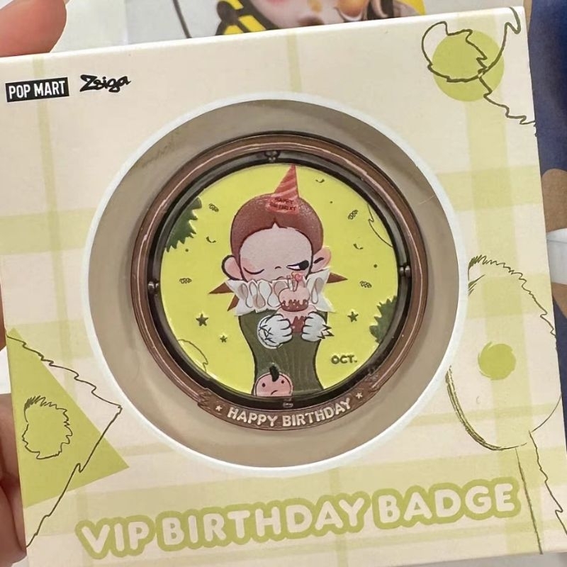Pop Mart Birthday Badge 100% Ori popmart