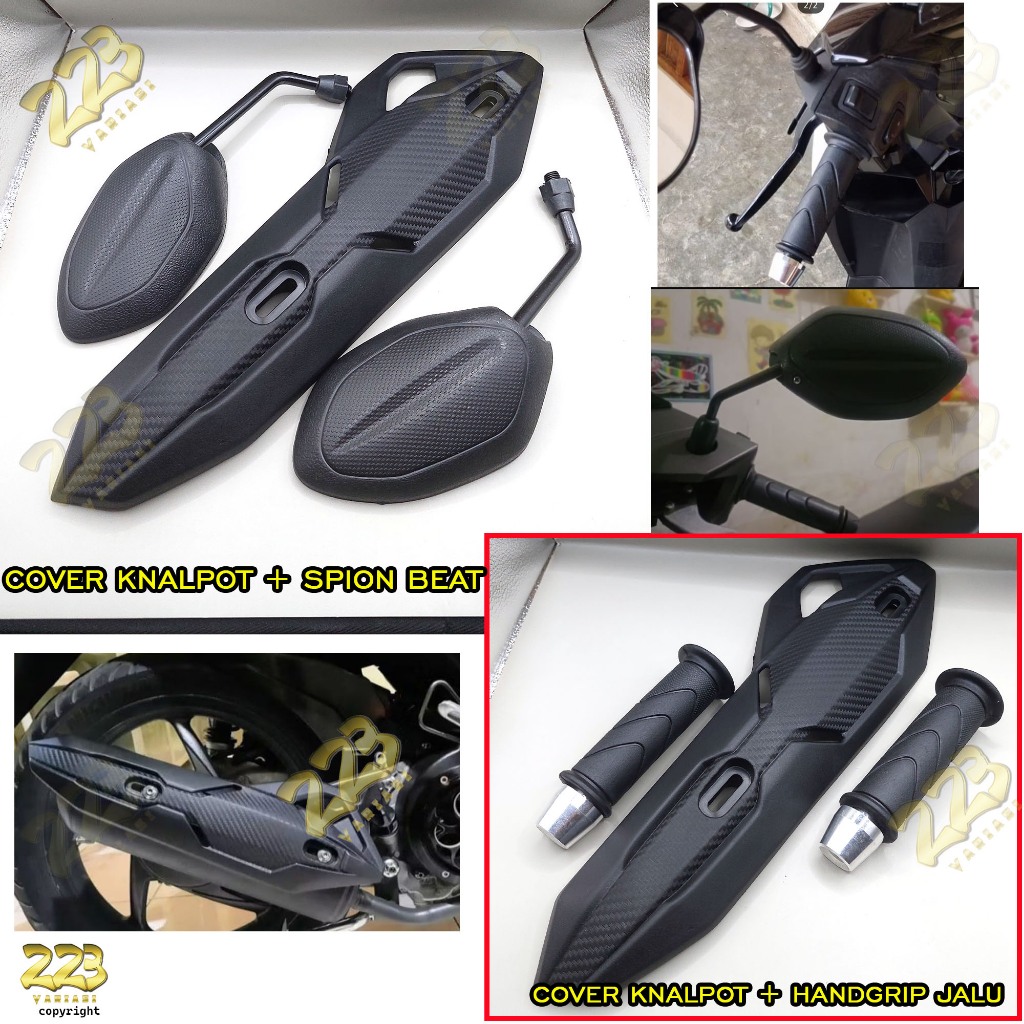 cover knalpot beat vietnam paket spion dan handgrip model ori honda -cover knalpot beat street beat 
