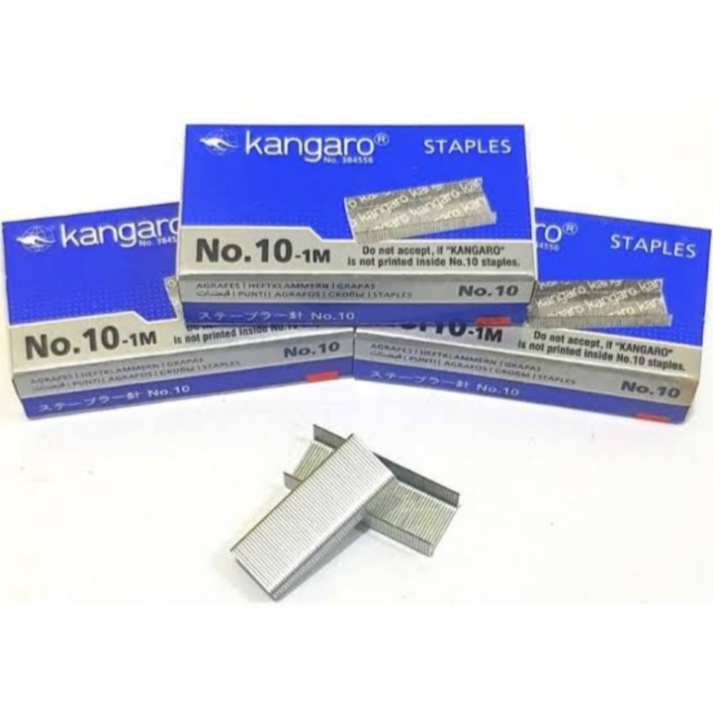 

[SLOP] ISI STAPLER NO 10 KANGARO / ISI STAPLES NO 10 / ISI JEPRETAN / ISI HEKTER ISI 20 PCS