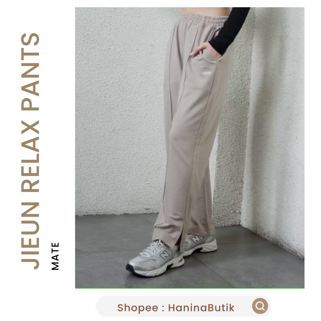 (𝗦𝗜𝗔𝗣 𝗞𝗜𝗥𝗜𝗠) JIEUN RELAX PANTS CEDAR by MATE.LTD | CELANA MATE | CELANA CASUAL CELANA OLAHRAGA