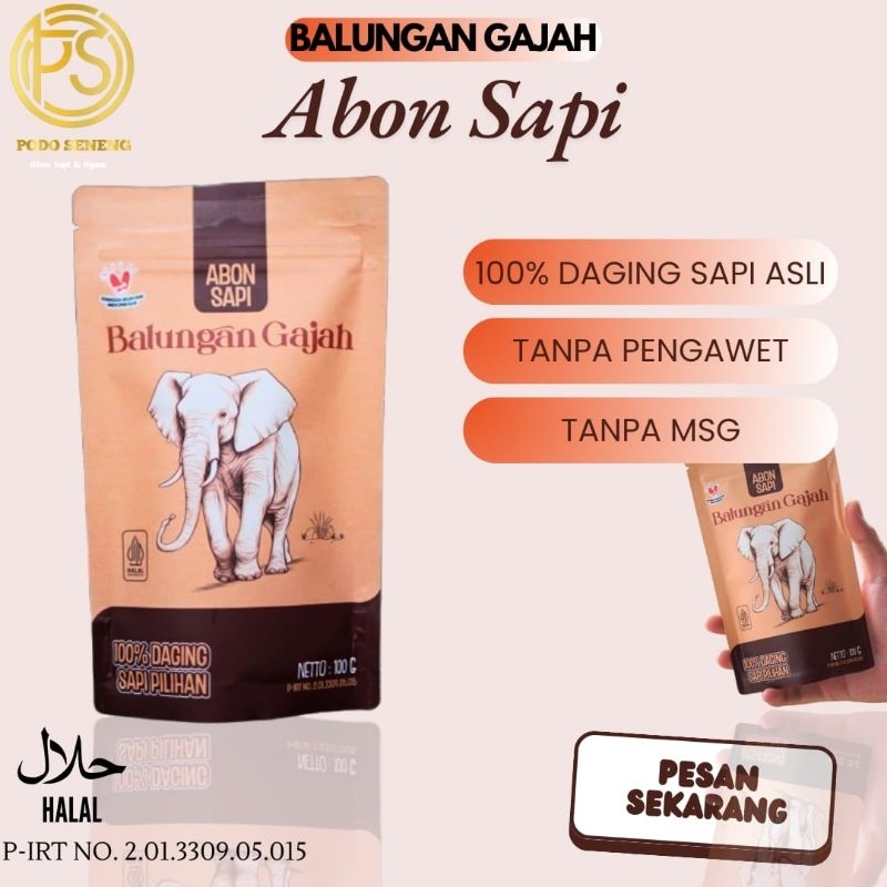 

ABON SAPI BALUNGAN GAJAH 100 GRAM ASLI GURIH