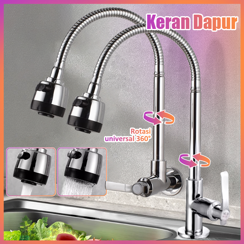 Kran Keran angsa flexible murah leher angsa stainless SUS 304 premium quality / Kran Flexible Tembok