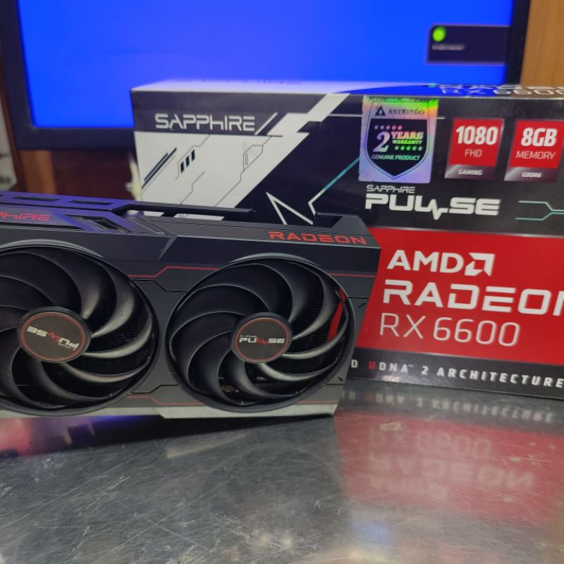 vga gpu amd radeon sapphire rx6600 rx 6600