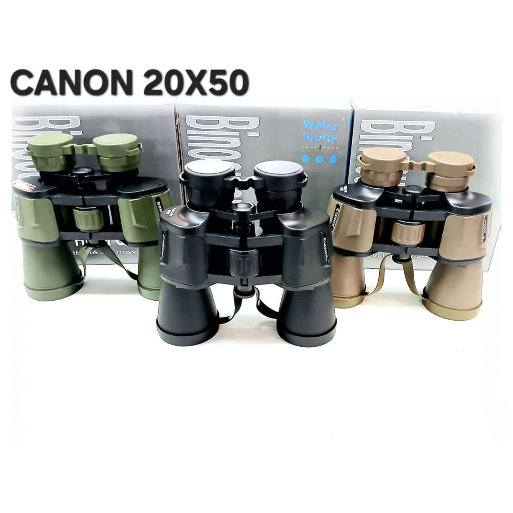 Teropong Binocular Canon 20x50 Black