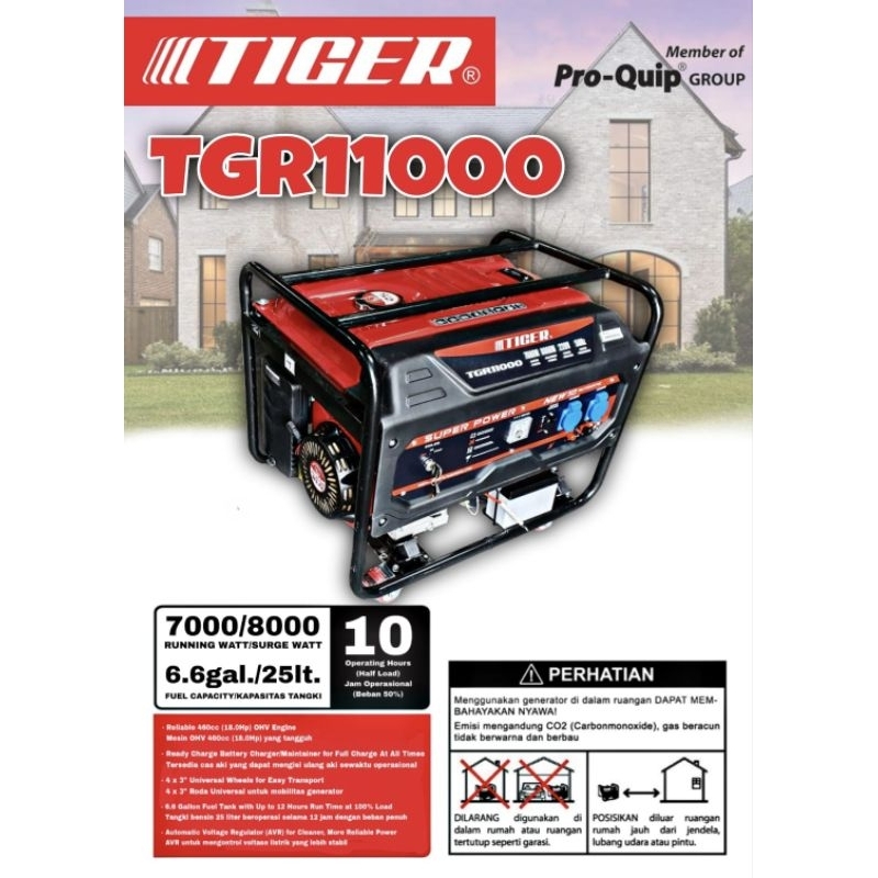 GENSET 8000 WATT TIGER TGR 11000