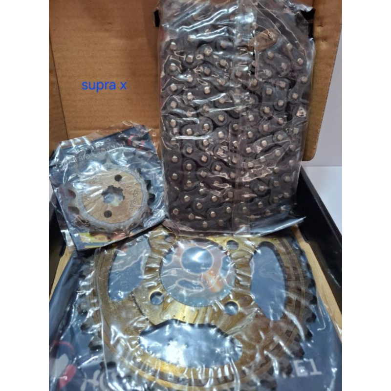 GEAR SET GER SUPRA GER PAKET SUPRA , SUPRA FIT RANTAI GEAR DEPAN GEAR BELAKANG