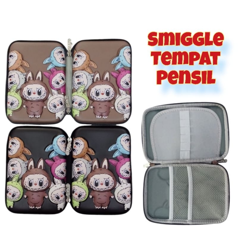 

FREE ALAT TULIS - tempat pensil HARD CASE ANAK ANAK TIMBUL labubu kuromi sanrio anak 3D
