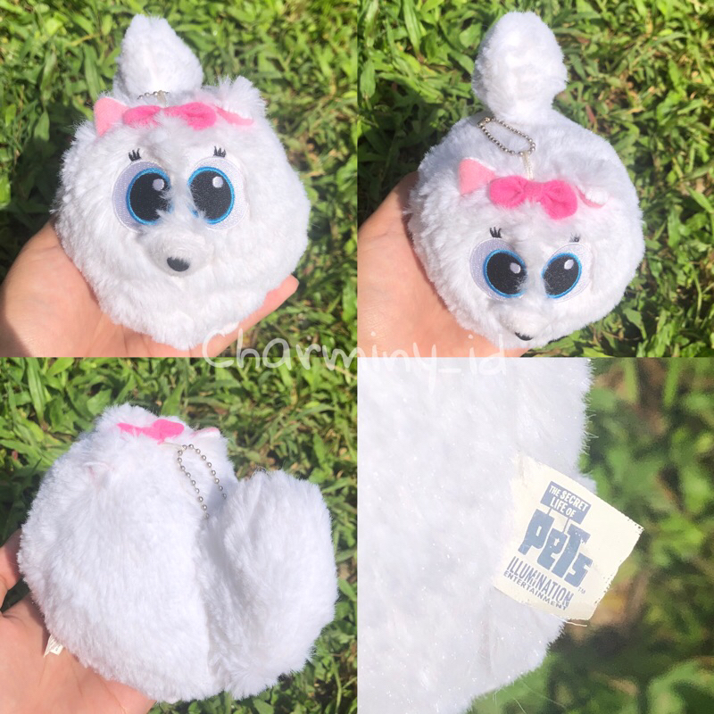 Boneka Ganci Keychain GIDGET + 10cm The SECRET LIFE of PETS Doll karakter dog brand original pl