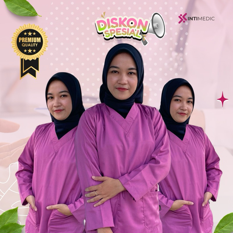 SETELAN BAJU OKA LENGAN PANJANG I BAHAN TOYOBO TOJIRO I PERAWAT I BAJU JAGA I MEDIS I BAJU KESEHATAN