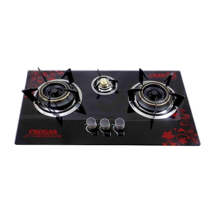 Kompor Tanam Kaca Progas 3 Tungku PG-333