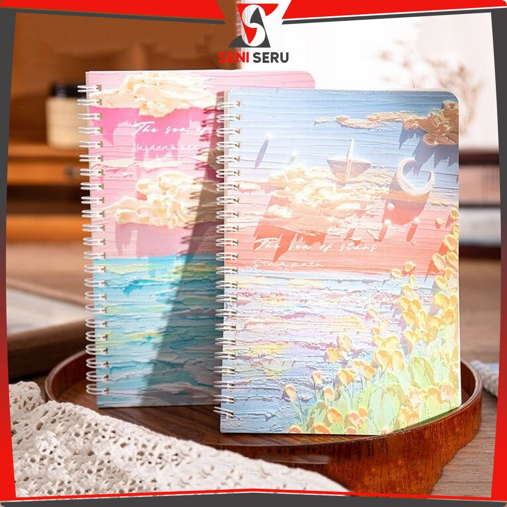 

Spiral Buku Agenda / Buku Tulis Catatan Notebook Ring A5 / Notebook Journal / Buku Tulis A5 Spiral Notebook Aesthetic Seni Seru A32
