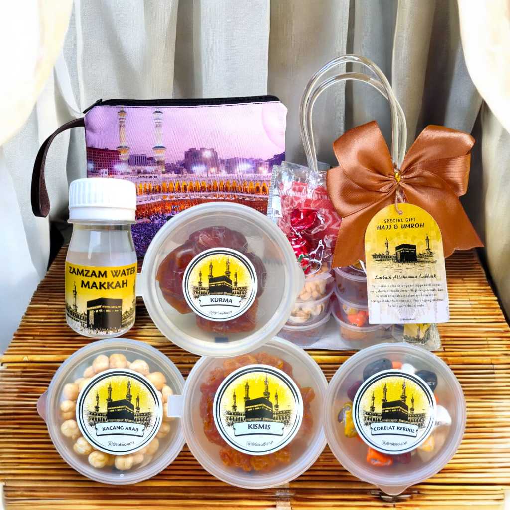 

Paket Hampers/Oleh-oleh Haji/Umroh Premium Safa Souvenir Pakai Mika Uk 35ml