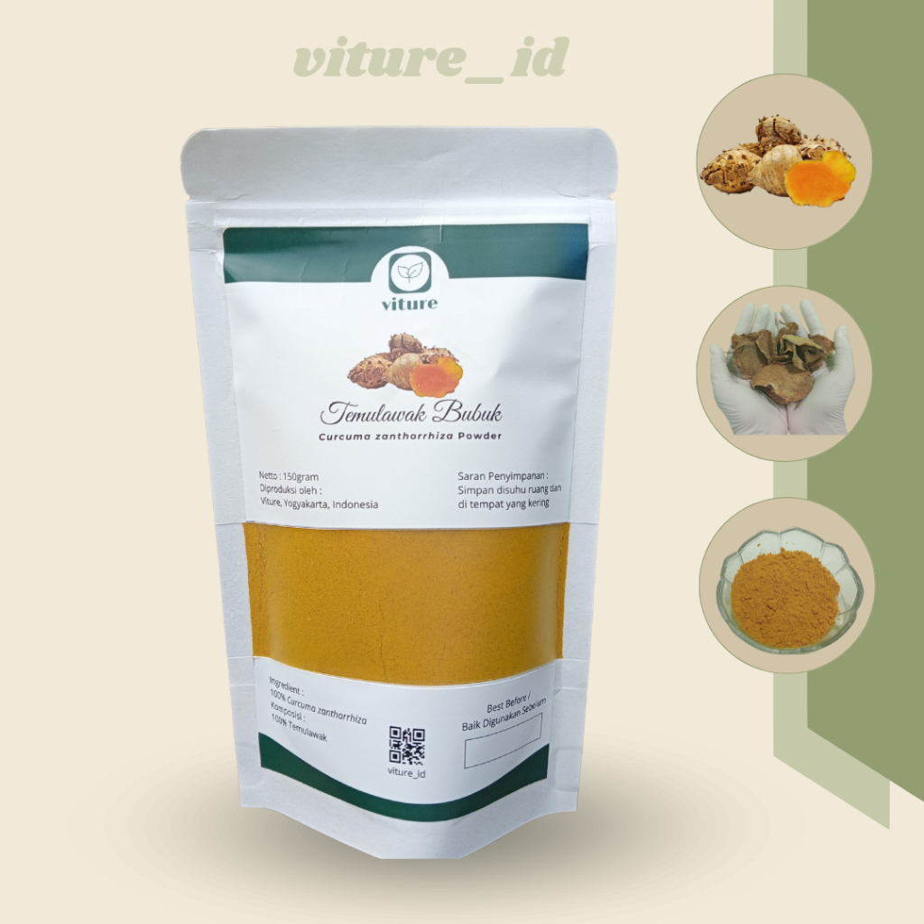 

Viture Temulawak Bubuk 150gr Murni 100% Tanpa Campuran Untuk Minuman Untuk Penambah Nafsu Makan