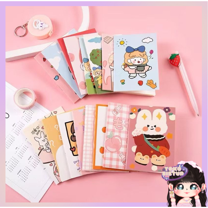 

[TS] Buku tulis catatan mini ukuran A7 motif gambar kartun / buku catatan / buku kecil / buku diary / mini notebook