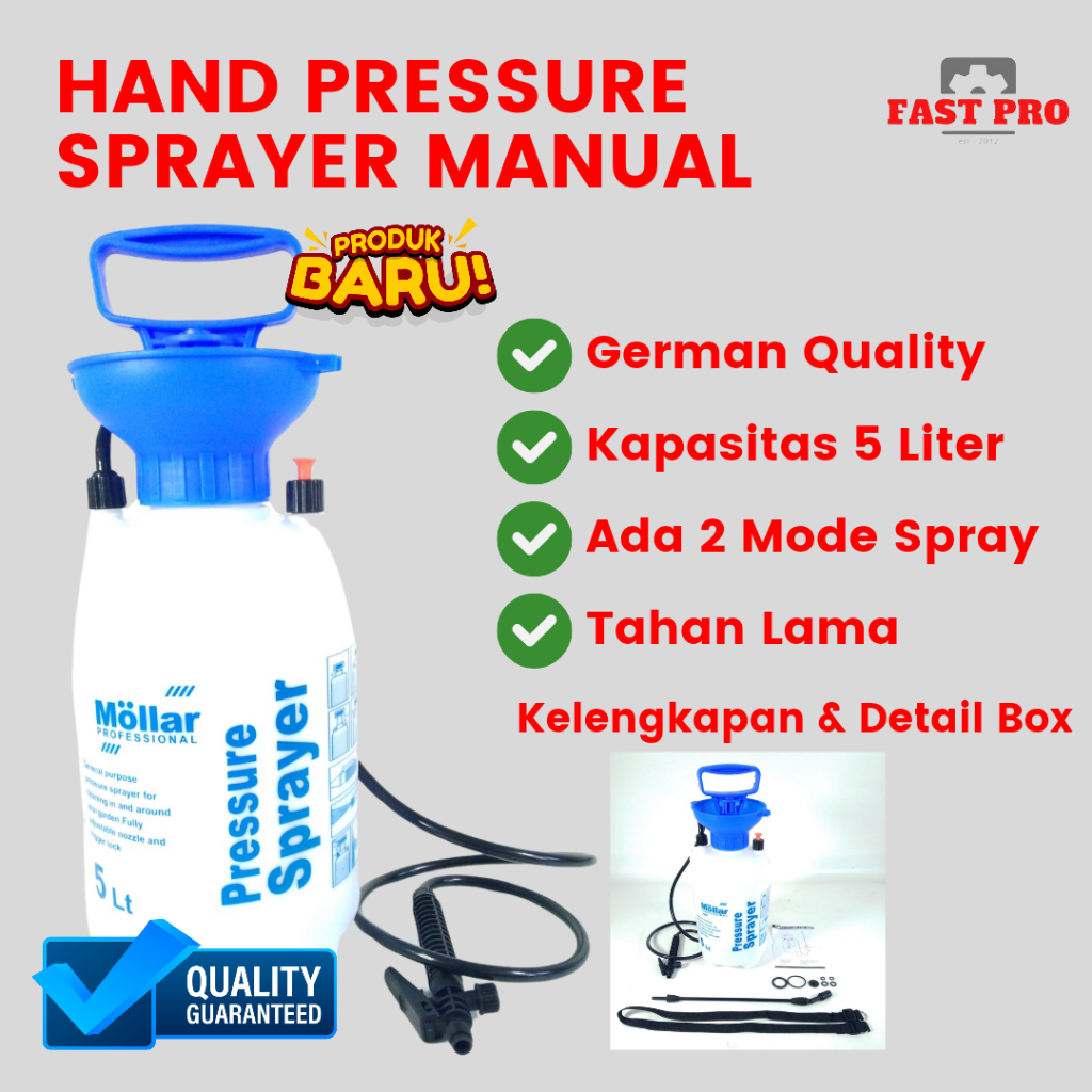 Sprayer 5 Liter Manual / Pressure Sprayer / Semprotan Disinfektan