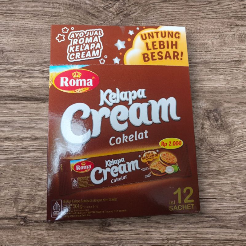 

Roma Kelapa Cream Cokelat isi 12