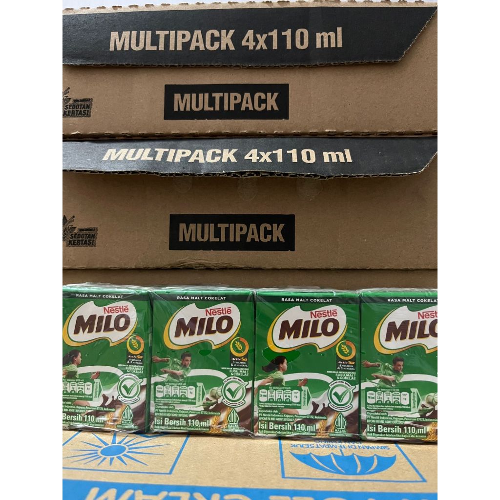 

Milo Kotak UHT rasa Malt Coklat 110ml isi 4 pcs