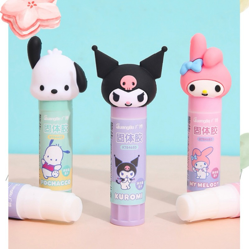 

Sanrio Glue Stick Lem Kertas Perekat Kuat Kuromi Melody Pochacco Hello Kitty #t085
