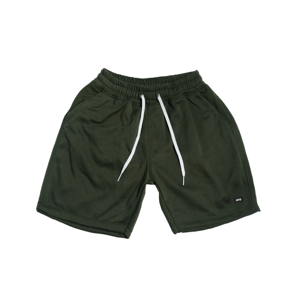 HFD Celana Pendek Boardshort Hijau Tua / Army Pria Wanita Premium Original Tebal
