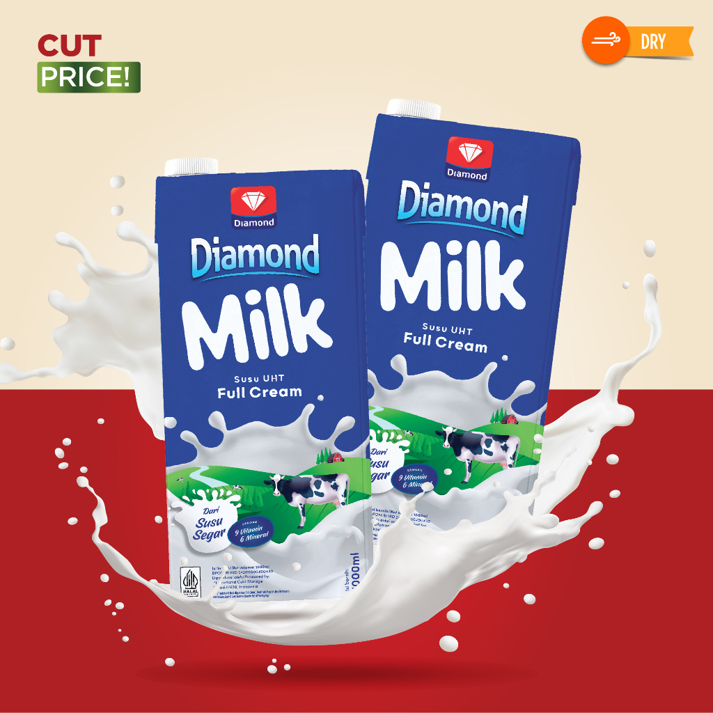 

PROMO DIAMOND UHT MILK FULL CREAM 1 LT 2 PCS