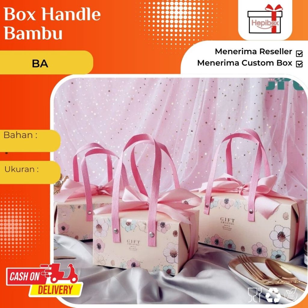 

Gift Box/Box Bridesmaid/Box Souvenir/Kotak Hampers/Bungkus Kado/Wedding Box Tali Bambu Tenteng/BA