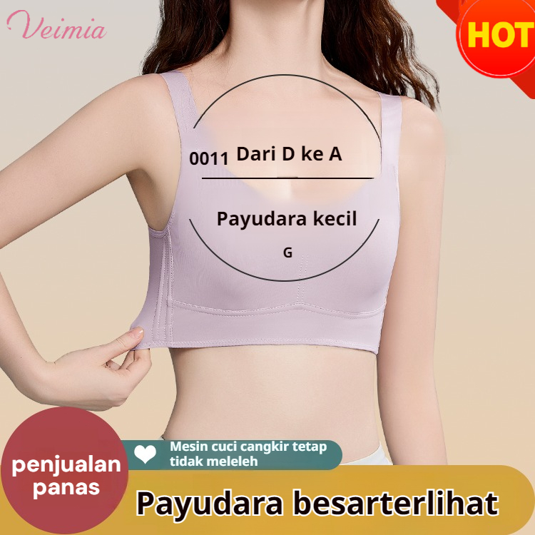 【Veimia】⚡COD⚡Bra/Bra wanita anti kendur ukuran besar/bra tipis anti kendur/cocok untuk wanita berpay