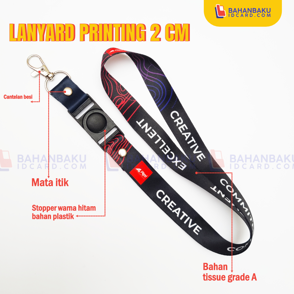 

CETAK TALI LANYARD PRINTING SUBLIM 2 MUKA 2 CM