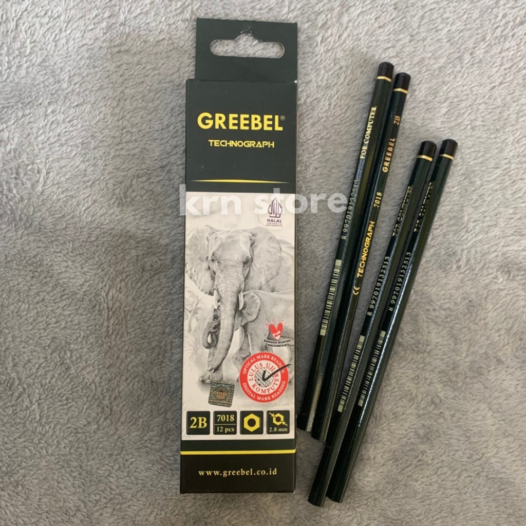 

GREEBEL Pensil 2B Hijau//Pensil Kayu 2B//Pensil Kayu Murah//Pensil Gambar 2B//Pensil Ujian Sekolah