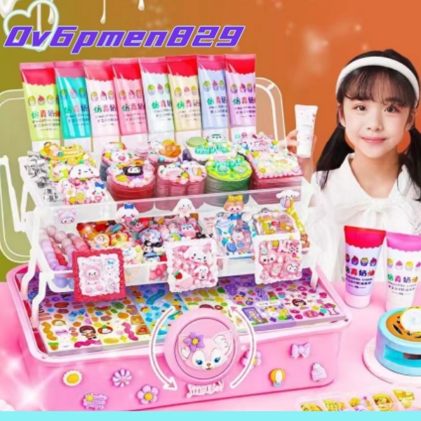 300/890/1855 PCS Diy Deco Cream Set/ Guka Set Diy Gantungan Kunci/DIY Guka Set Gantungan Kunci Akril