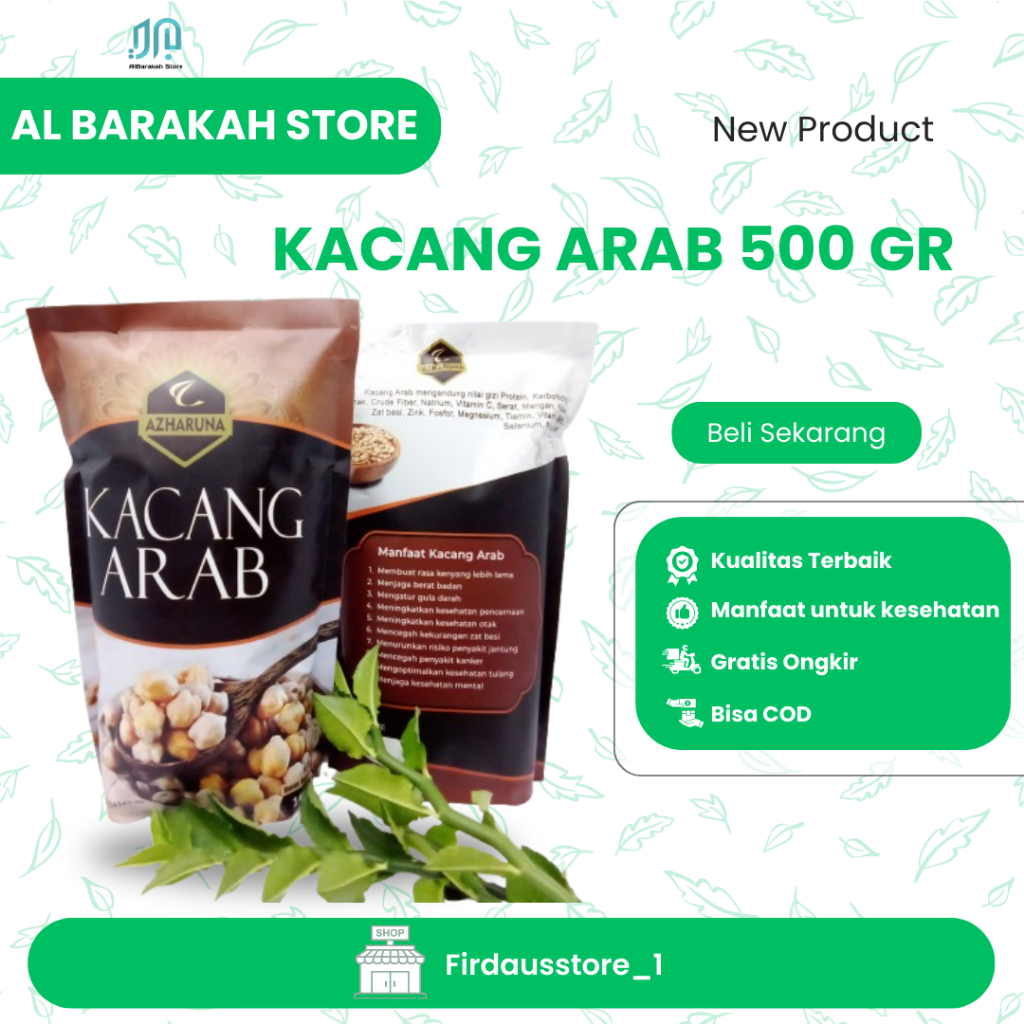 

KACANG ARAB 500 GR, GURIH RENYAH OLEH OLEH HAJI, KACANG CHICKPEAS ARAB MEKAH ORIGINAL