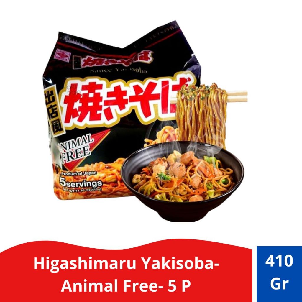 

Higashimaru Yakisoba Animal Free 410 gr ( 5 x @82gr) soba Jepang