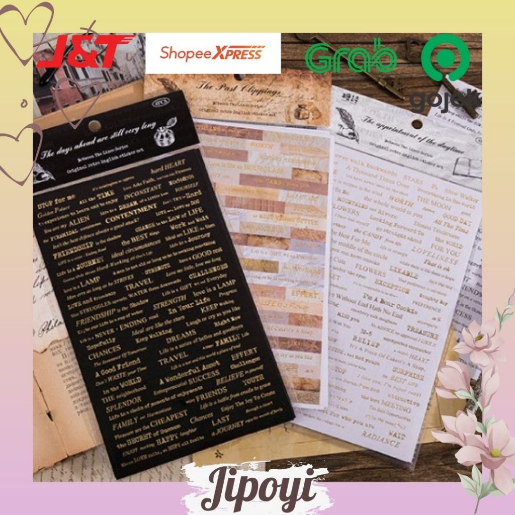 

4lembar Label Stiker Sticker Bujo Journal Jurnal Scrapbook Planner Diary Kata Kata Aesthetic Lucu