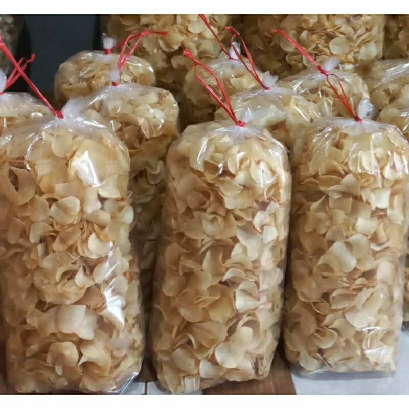 

Makanan Ringan Keripik singkong 1KG Asin gurih