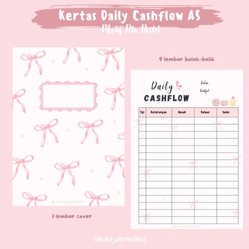 

Kertas Binder A5 Daily Cashflow 1 Set Isi 10 Lembar Bolak balik