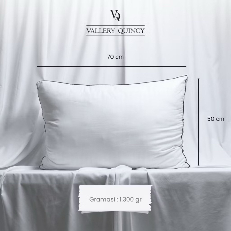 Bantal Bulu Angsa Vallery Quincy dan Guling Vallery Quincy Pillow Bolster Vallery Quincy
