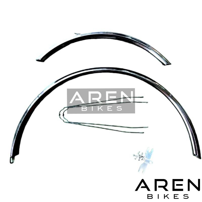 SPAKBOR SEPEDA POLYGON TOURING HITAM LENGKUNG FENDER SLEBOR MTB FEDERAL 26 700 700c CITY BIKE CTB BA