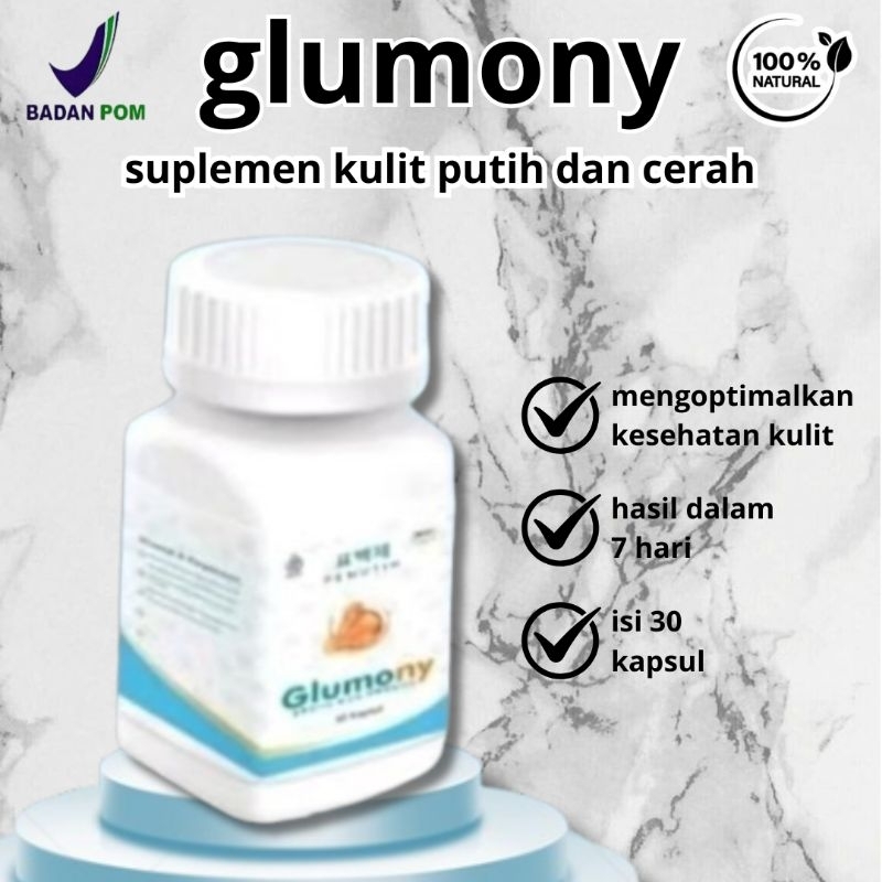 Glumony Kapsul Whitening Pemutih Badan 10× Extra Whitening Halal BPOM