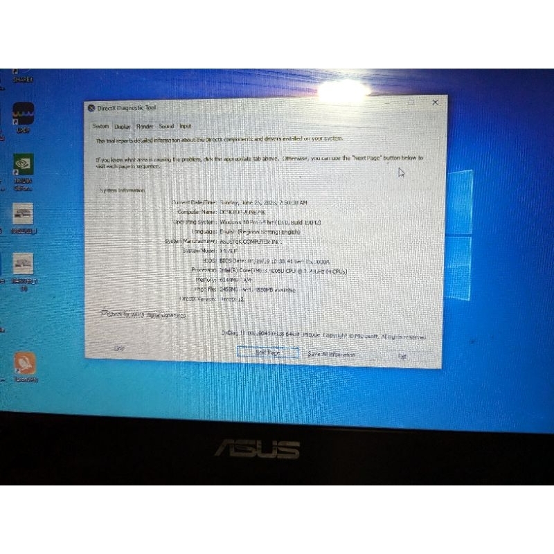 LAPTOP ASUS A455L/X455L I3 4550U BEKAS