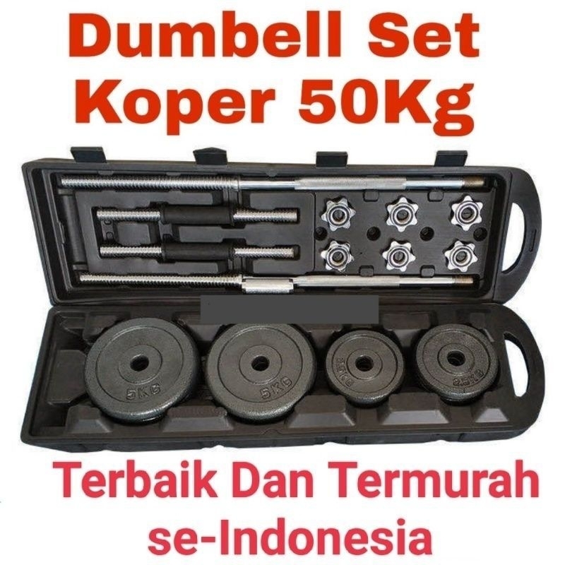 Dumbell barbel 50kg Set Dumbell Termurah Terlaris