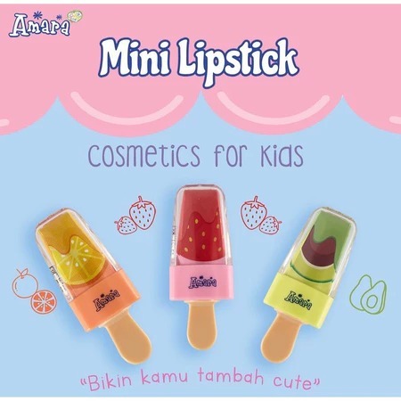AMARA Mini Lipstick Cosmetic For Kids Lipstick Anak Make Up Anak Amara