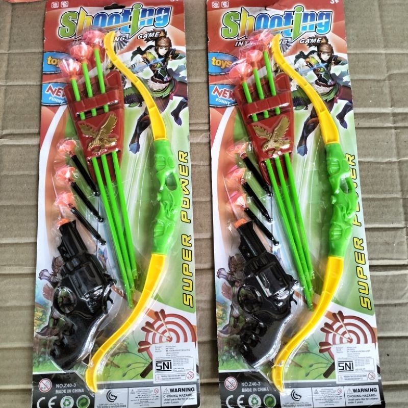 Mainan panah panahan set pistol