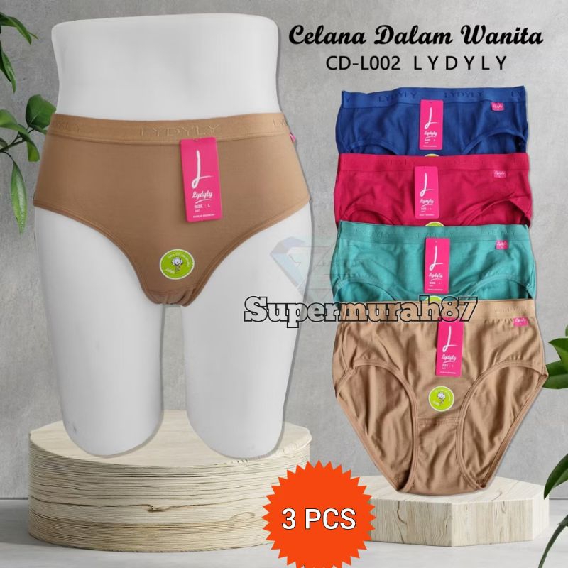 [ 6PCS ] CD LIDILY L002 | Celana Dalam Wanita LYDYLY L 002| CD LIDILY Karet Besar