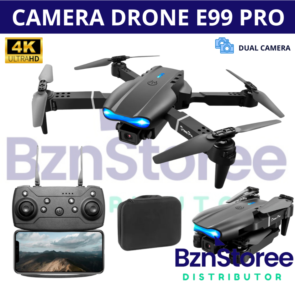 Smart Drone E99 Pro 4K HD Drone Mini WiFi FPV Kamera Drone Outdoor Indoor Posisi Visual Mainan Anak-