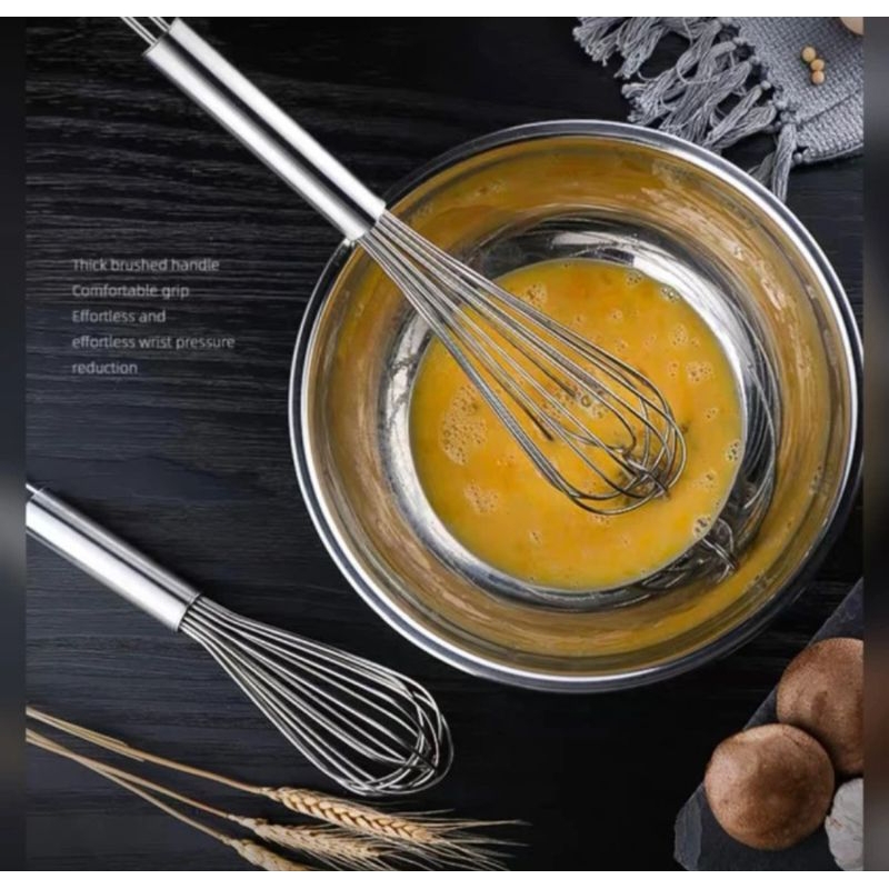 Kocokan Telur Stainless / Kocokan Adonan / Hand Mixer Manual -UKURAN BESAR-