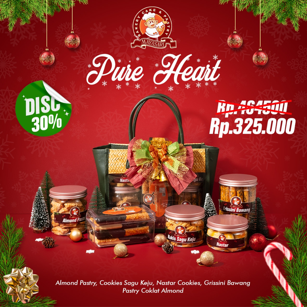 

Parcel / Hampers Special Christmas - Pure Heart - Mayasari Bakery