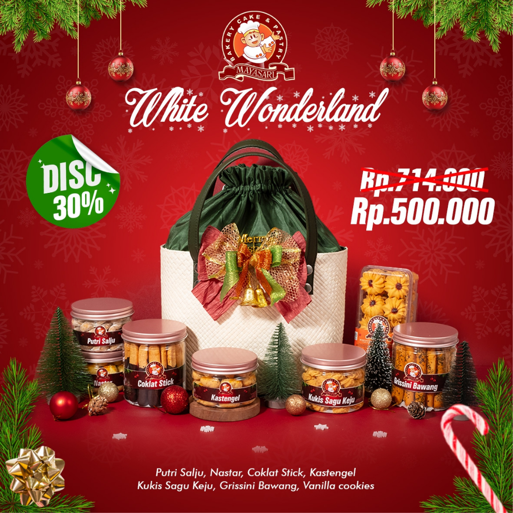 

Parcel / Hampers Special Christmas - White Wonderland - Mayasari Bakery