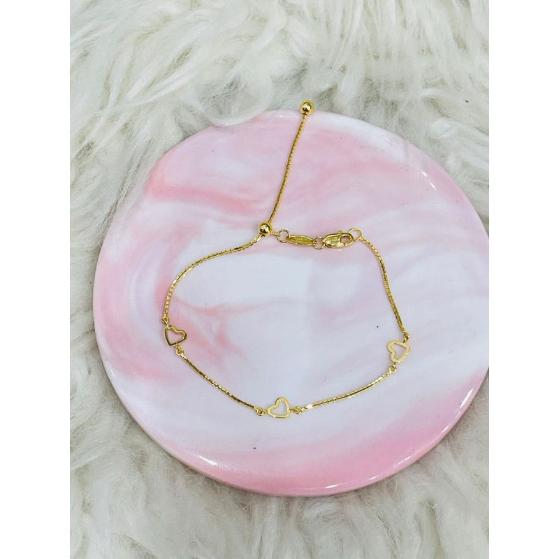 gelang serut love polos simple cantik emas asli kadar 875