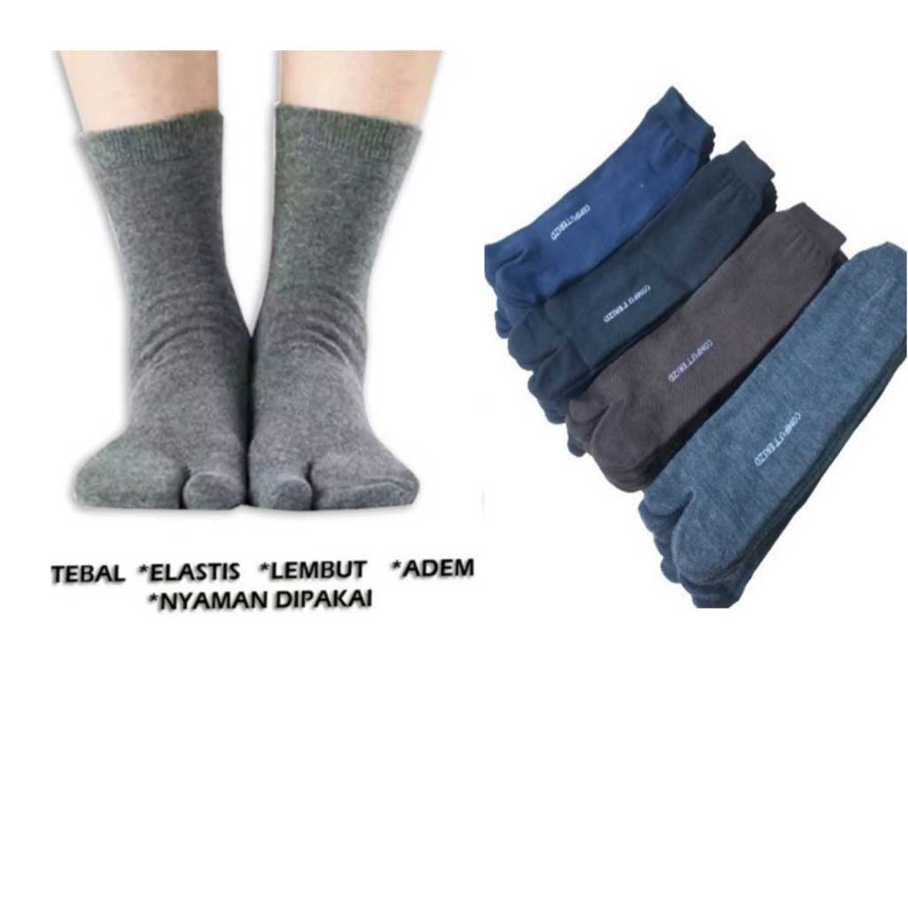 Kaos Kaki Jempol Pria Pendek Polos/Kaos Kaki Pria Kerja Pakai Jari Model Pendek Bahan Katun