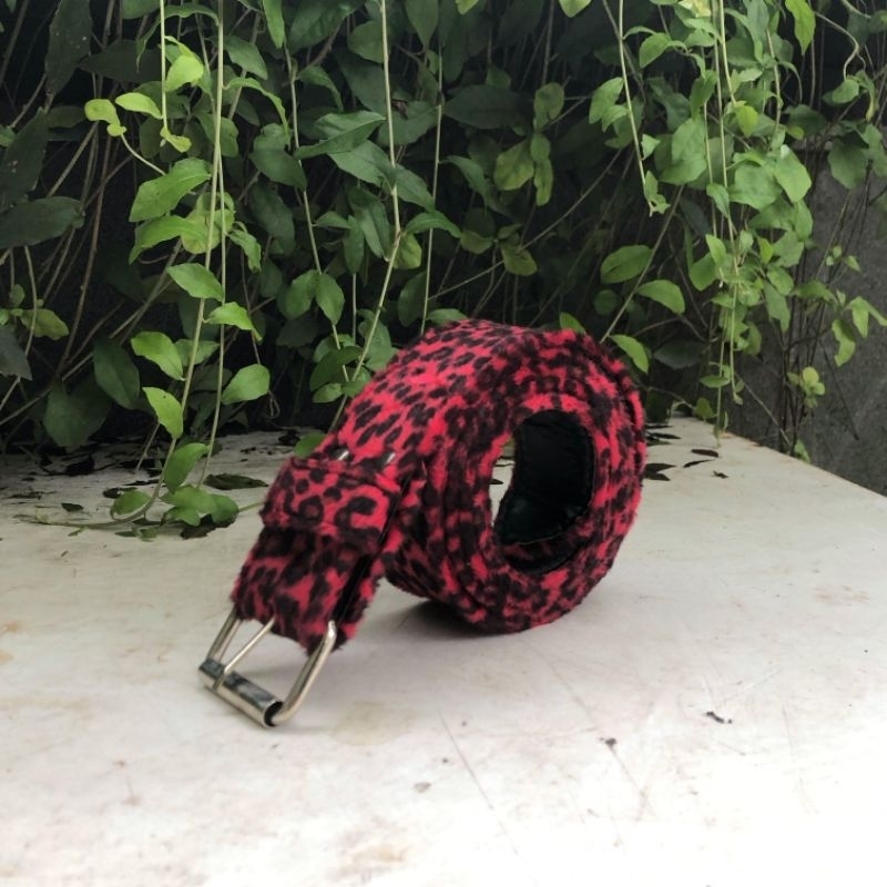 Belt Leopar Series Ikat Pinggang Leopard Belt Leopard Skena Beber Leopard Punk Unisex Pria Wanita